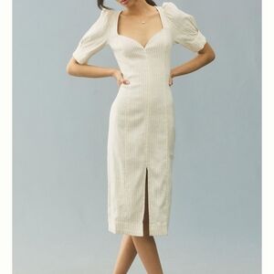 Pilcro sweetheart column midi dress